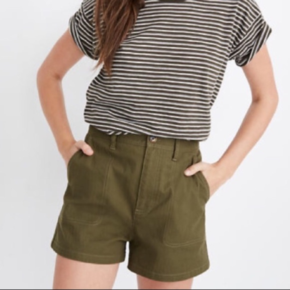 Madewell Camp Shorts. Green. Size xs. Like new!